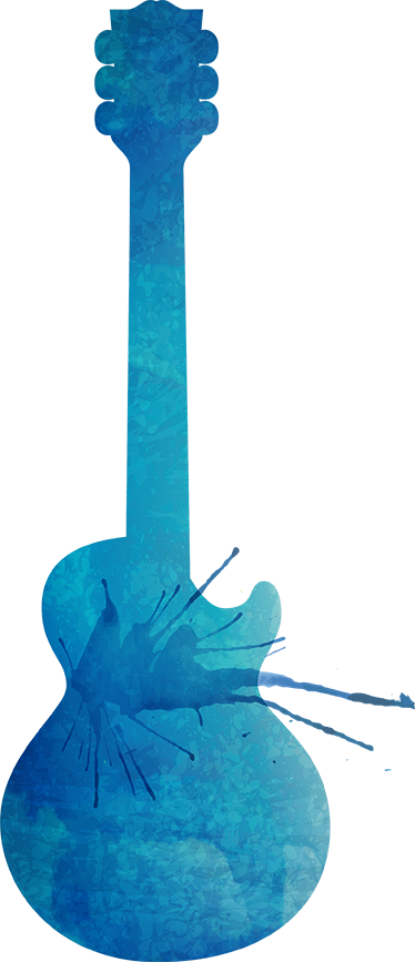 Musikaalijuliste maalausguitar splatter - Tenstickers