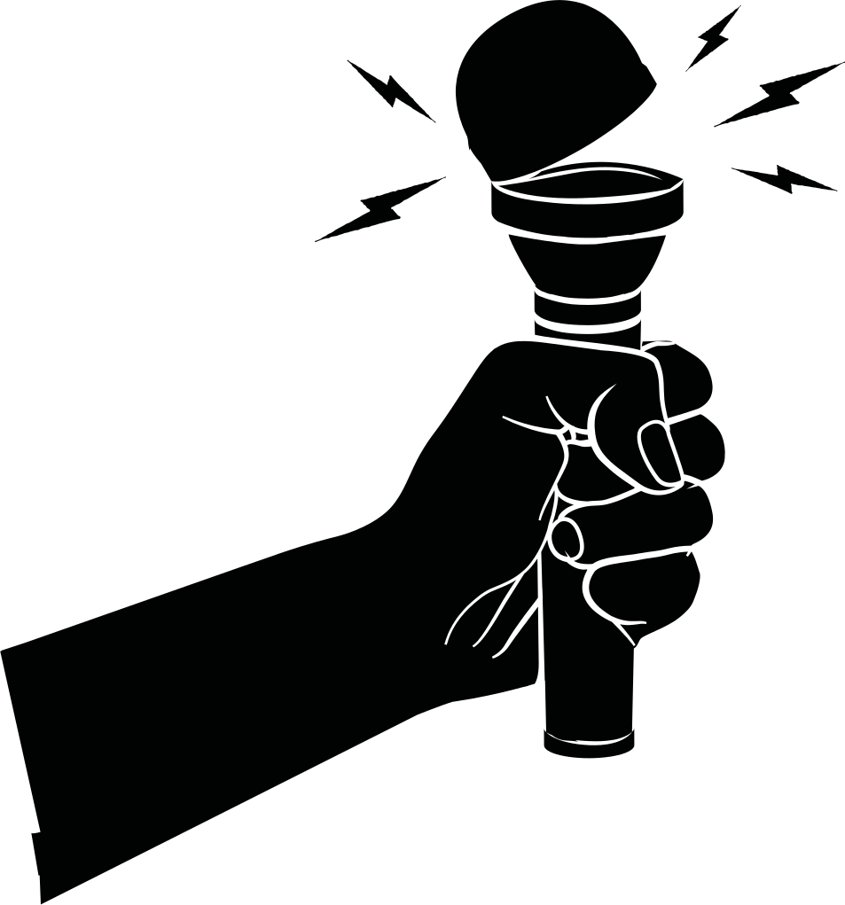 Musikaalijuliste käsi mikrofonilla - Tenstickers