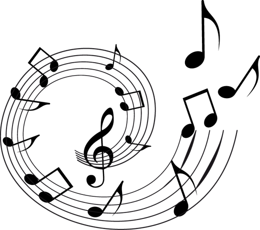 Musikaalijuliste spiraalimuotoisella nuottiviivastolla - Tenstickers