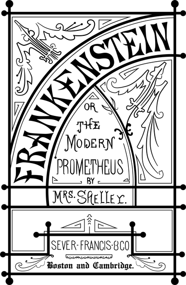 Retro-juliste frankenstein-kirjasta - Tenstickers