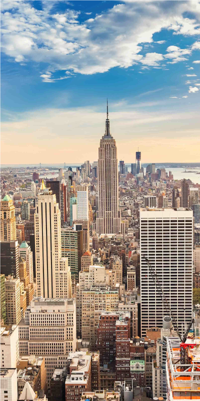 Maisemajuliste new yorkin pilvenpiirtäjäovelle - Tenstickers