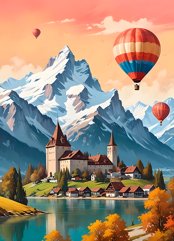 Chateau d'oex maisemajuliste - Tenstickers