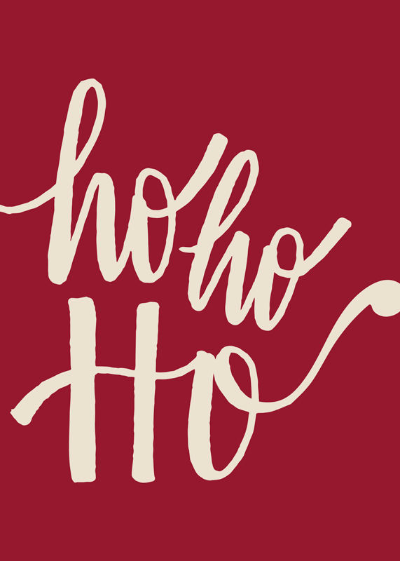 Ho ho ho joulun tunnelma juliste - Tenstickers