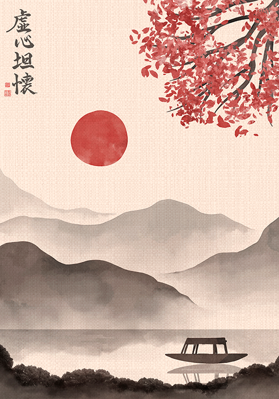 Japandi-rauhoittava-juliste - Tenstickers