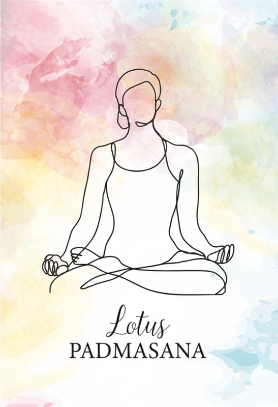 Zen-juliste meditaatiotason viivapiirros - Tenstickers