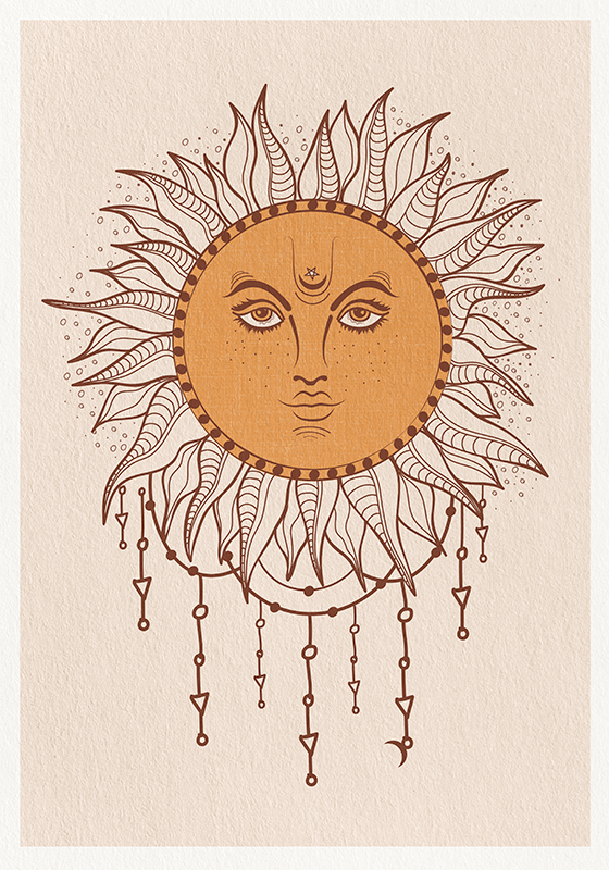 Bohemain sun symboli juliste - Tenstickers