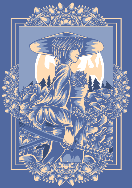 Samurai-anime-julisteprintti - Tenstickers