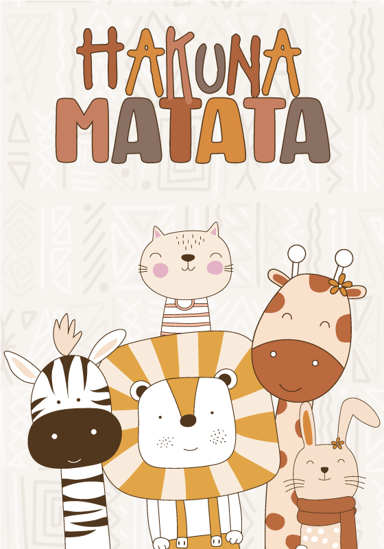 Hakuna matata lasten juliste - Tenstickers