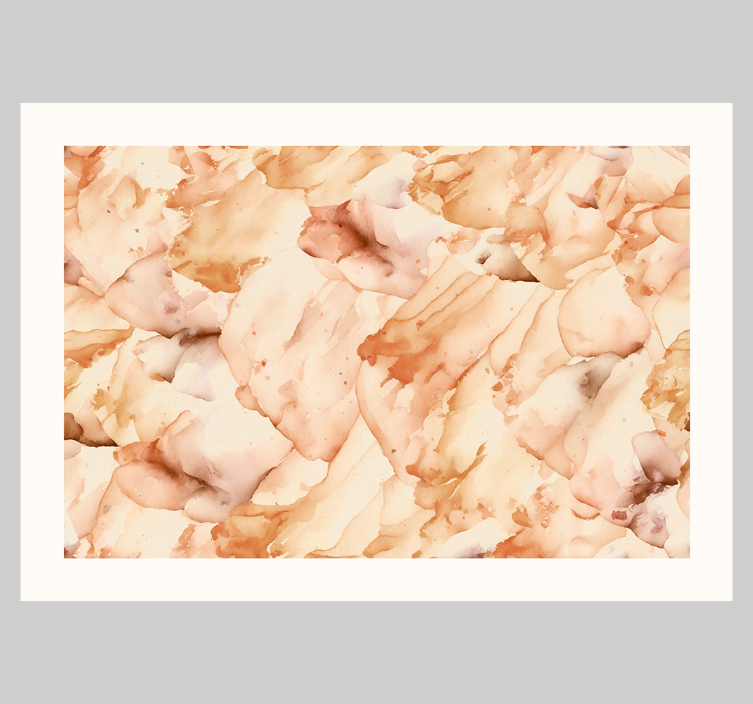 Akvarelli valkoisella kehyksellä abstrakti juliste - Tenstickers