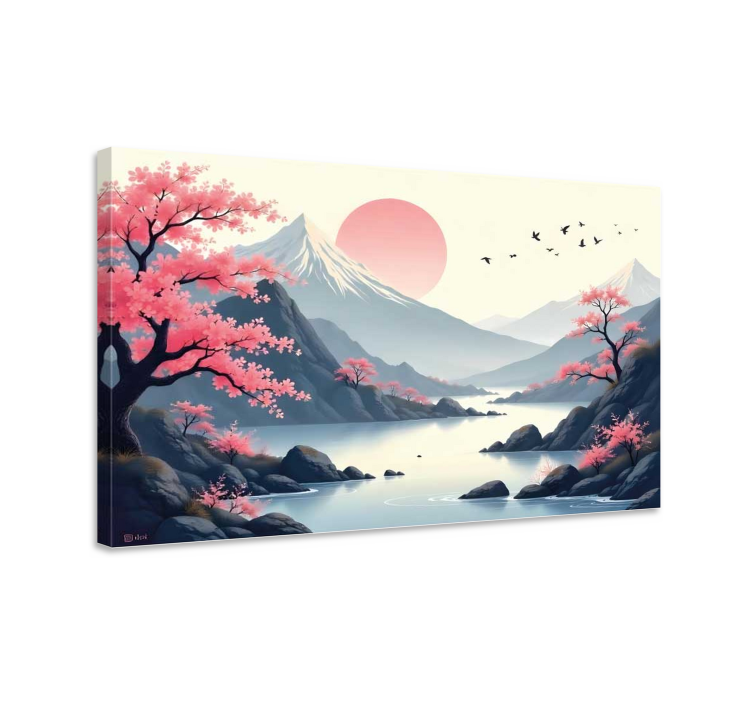 Japanilainen maisema maisema canvas taulu - Tenstickers