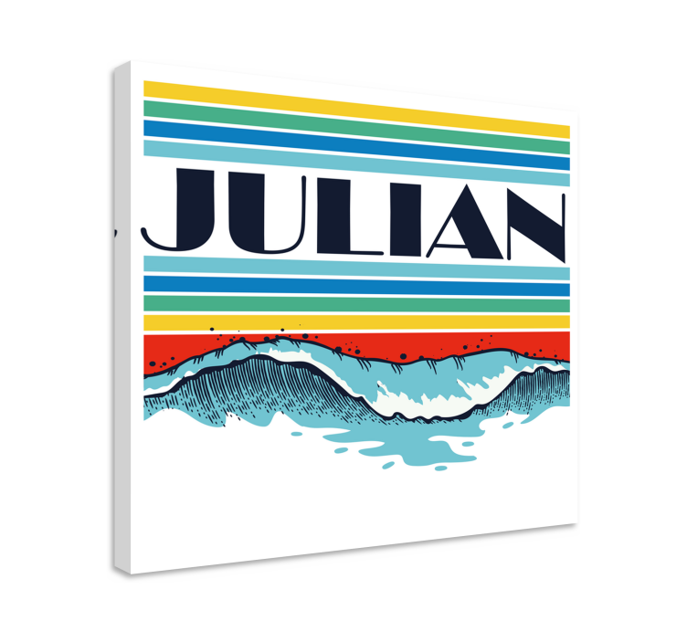 Retro-aallot canvas taulu omasta kuvasta - Tenstickers