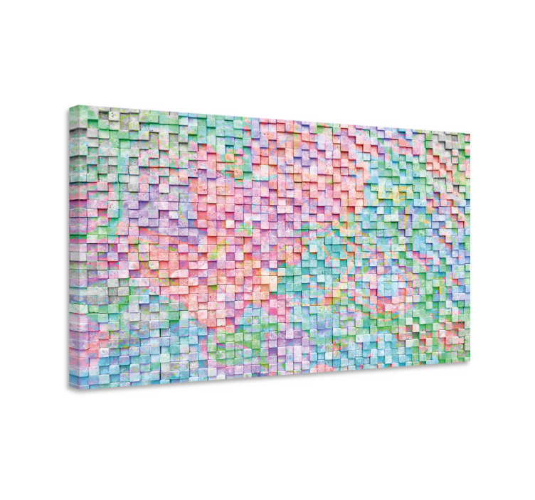 Mosaiikkispektri geometri canvas - Tenstickers