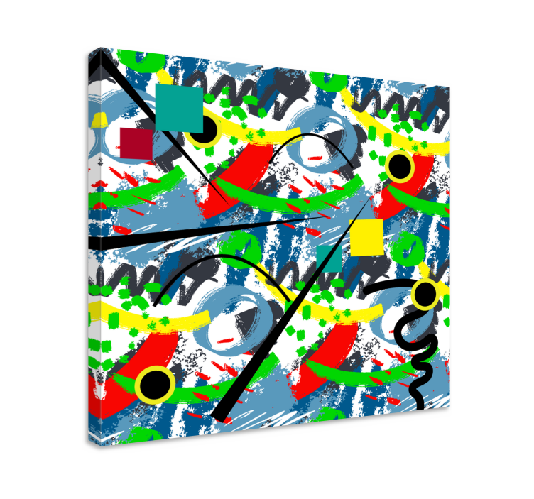 Kandinsky-tyylinen abstrakti abstrakti canvastaulu - Tenstickers