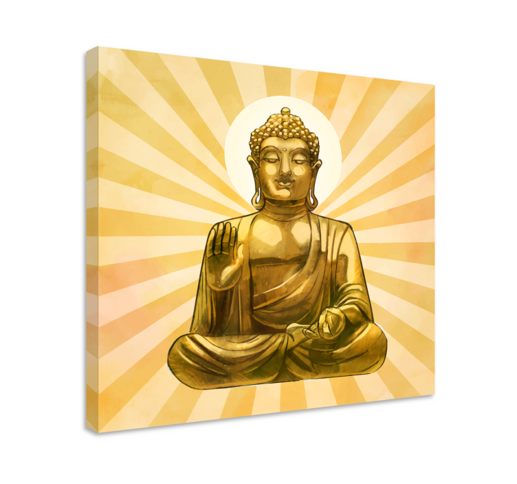 Kultainen buddha buddha canvas - Tenstickers