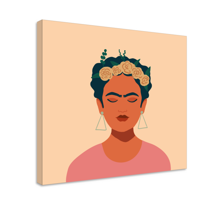 Frida inspiroima hahmo canvas taulu - Tenstickers