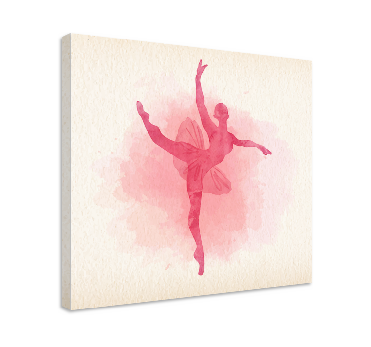 Ballerina canvas taulu kauniissa tanssiposeerauksessa - Tenstickers