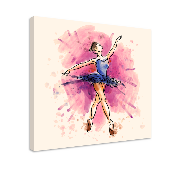 Bailarinas vestido lila ballerina canvas - Tenstickers