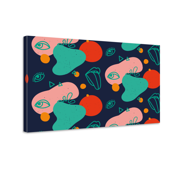 Arte labios estilo memphis taide canvas - Tenstickers