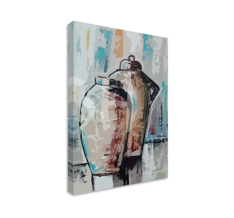 Vintage savivaseet koriste canvas taulu - Tenstickers