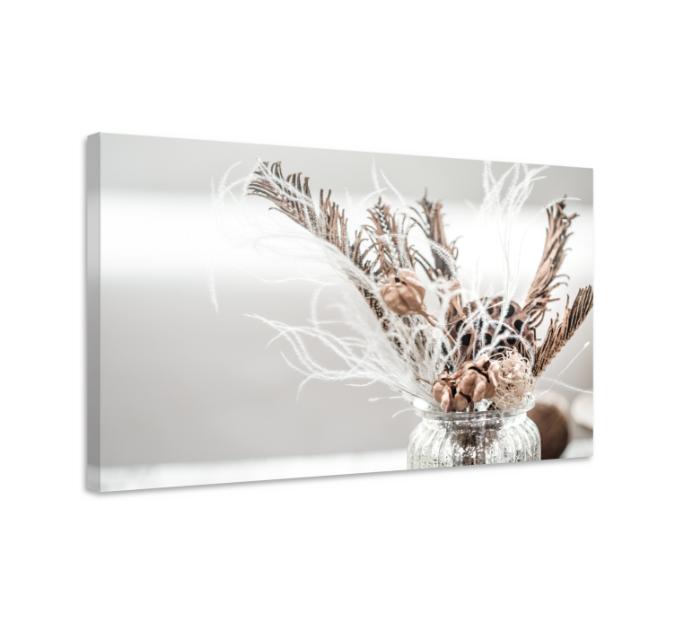 Kuivattujen kukkien ja kasvien canvas-taulu - Tenstickers