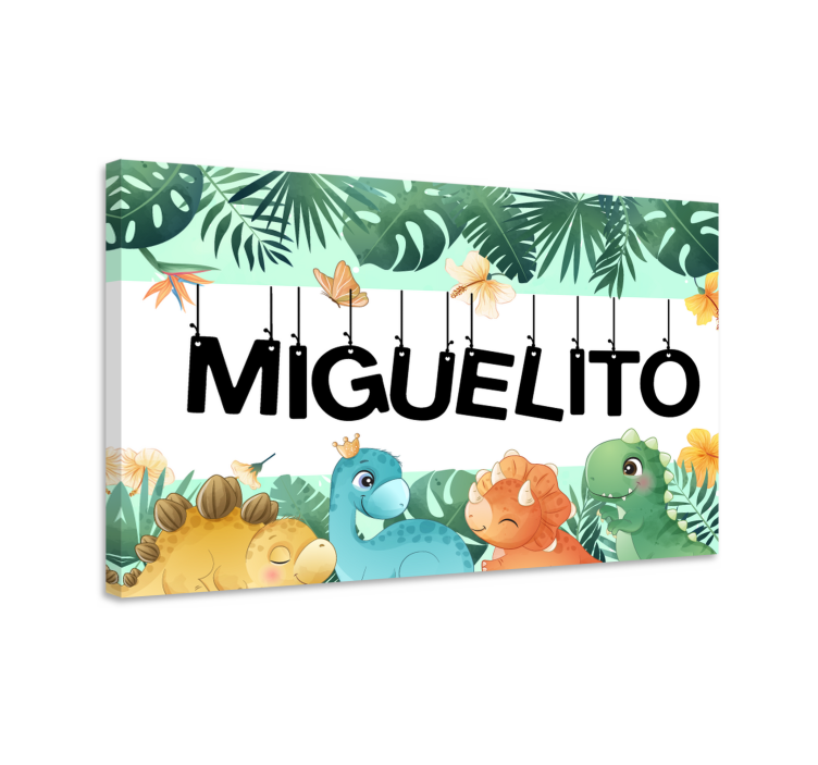 Söpö dinosaurusalbumi canvas-taulu - Tenstickers