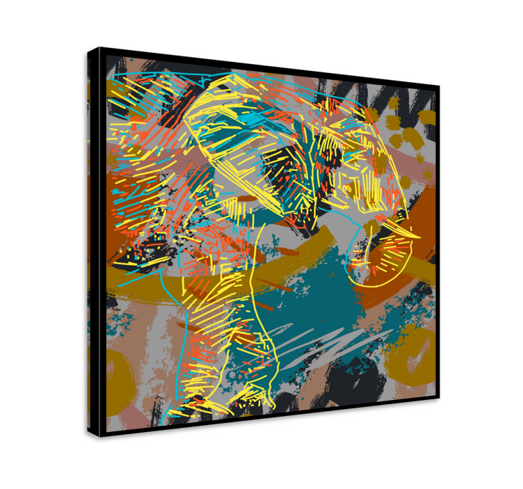 3d elefantit roiskua vettä elefantti canvas - Tenstickers