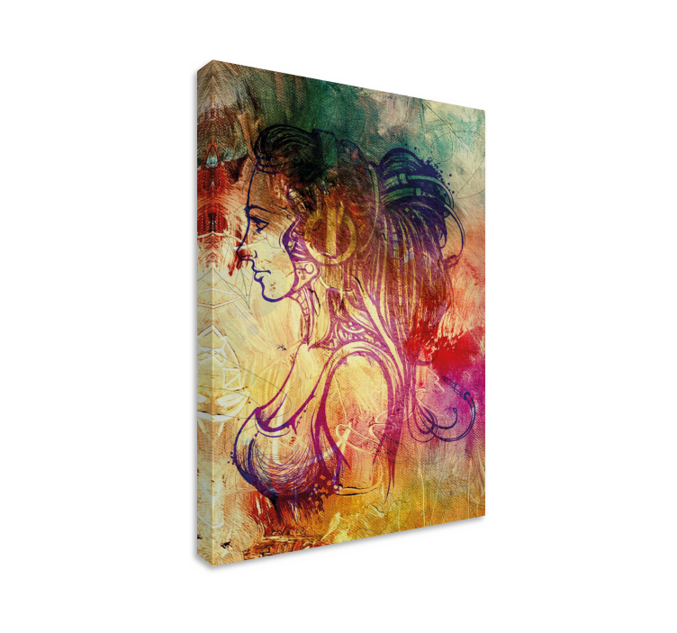 Elegantti profiilivaihe canvas taulu - Tenstickers