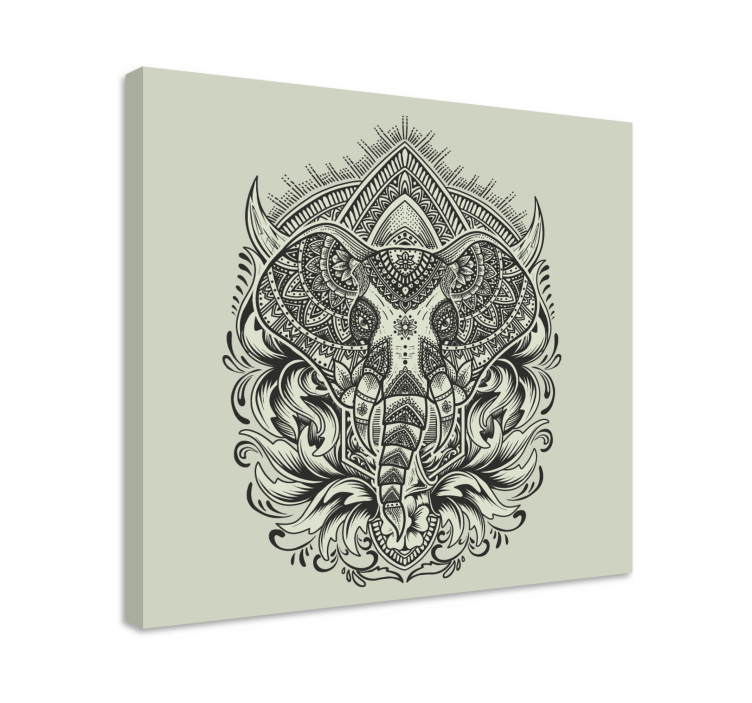Norsu mandala canvas - Tenstickers