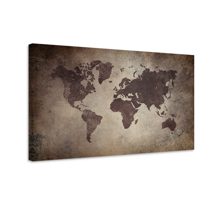 Retro maailmankartta canvas taulu - Tenstickers
