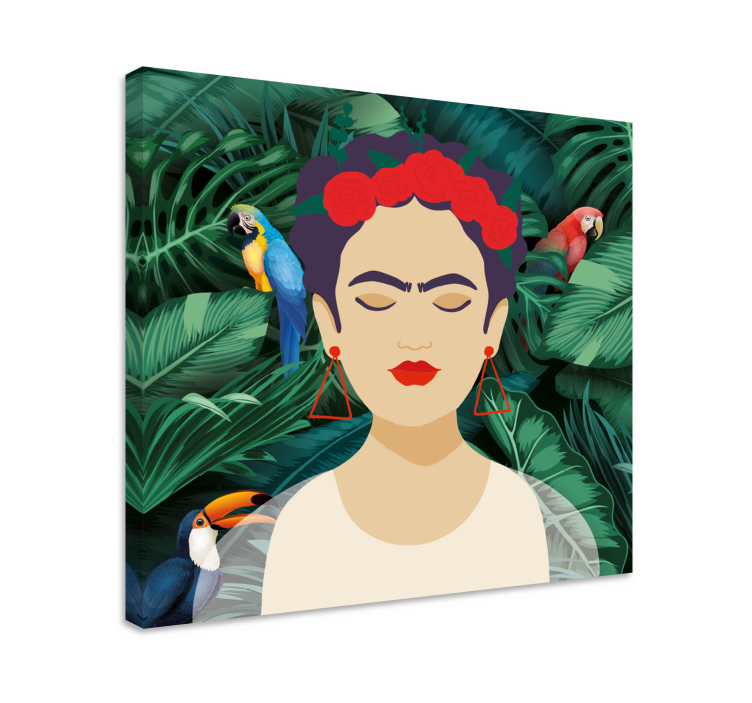 Frida kahlo inspiroima hahmo canvas taulu - Tenstickers