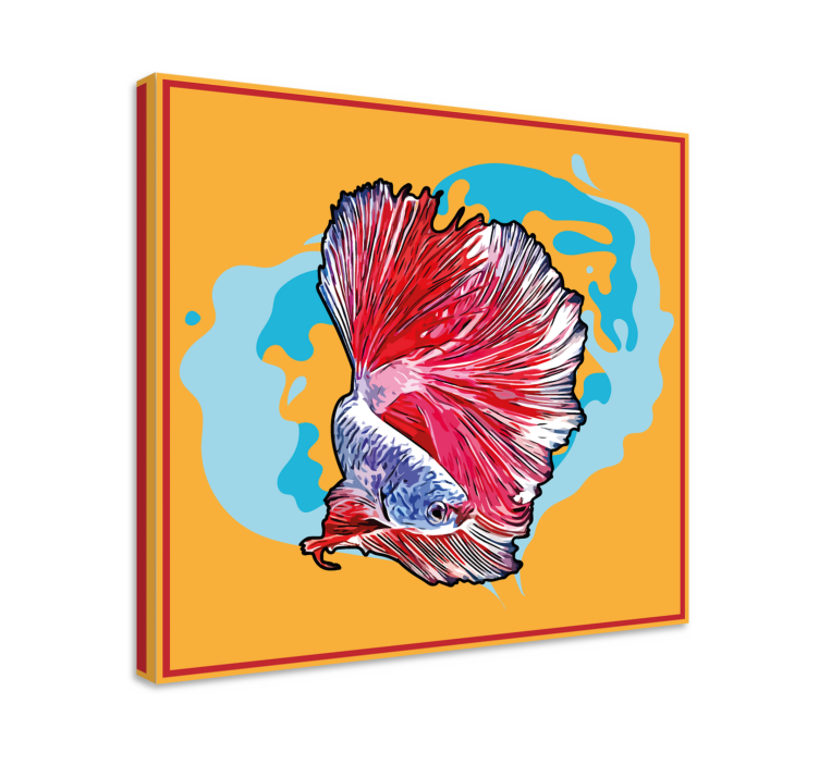 Värikäs betta-kala canvas-taulu - Tenstickers