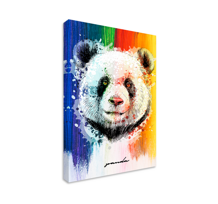 Värikäs pandan muotokuvaeläin canvas taulu - Tenstickers