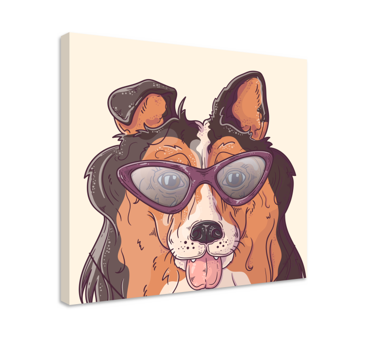 Aurinkolasikoira canvas taulu - Tenstickers