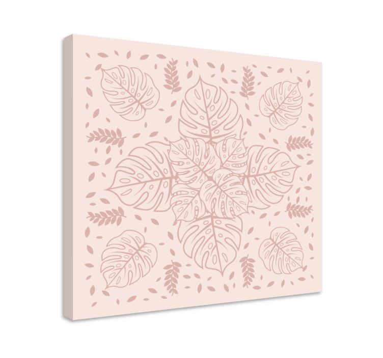 Kasvitieteellinen monstera-kuvio kasvi canvas - Tenstickers