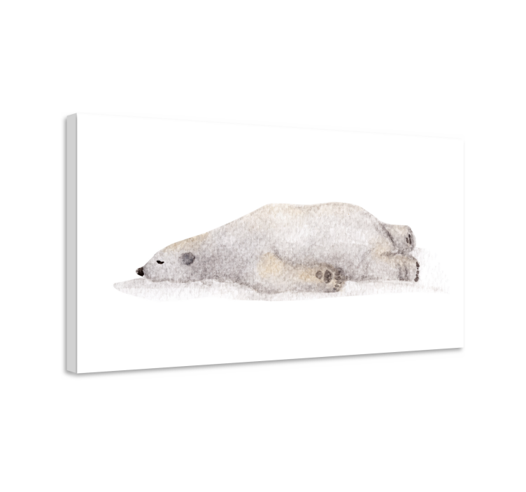 Laiska jääkarhu eläin canvas taulu - Tenstickers