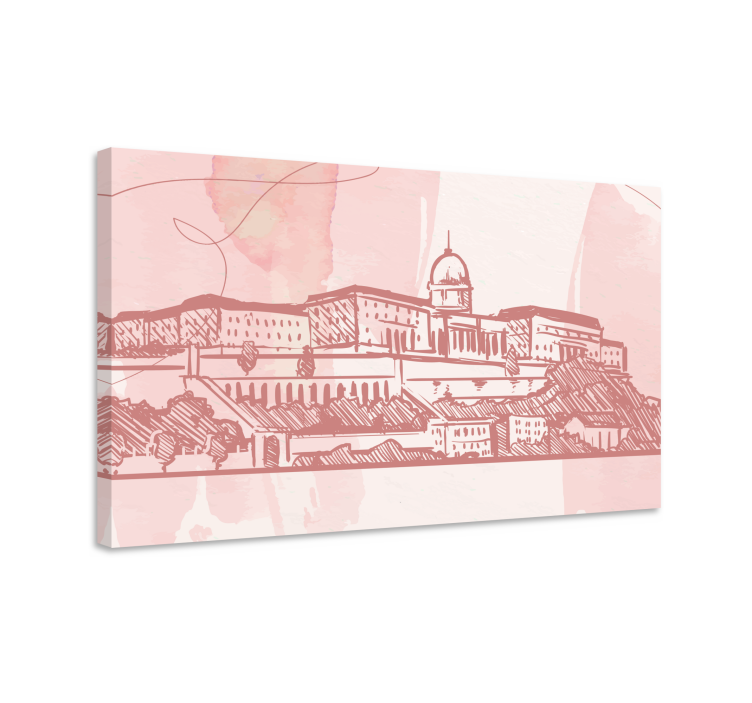 Kaunis näkymä budapestille kaupunki canvas - Tenstickers