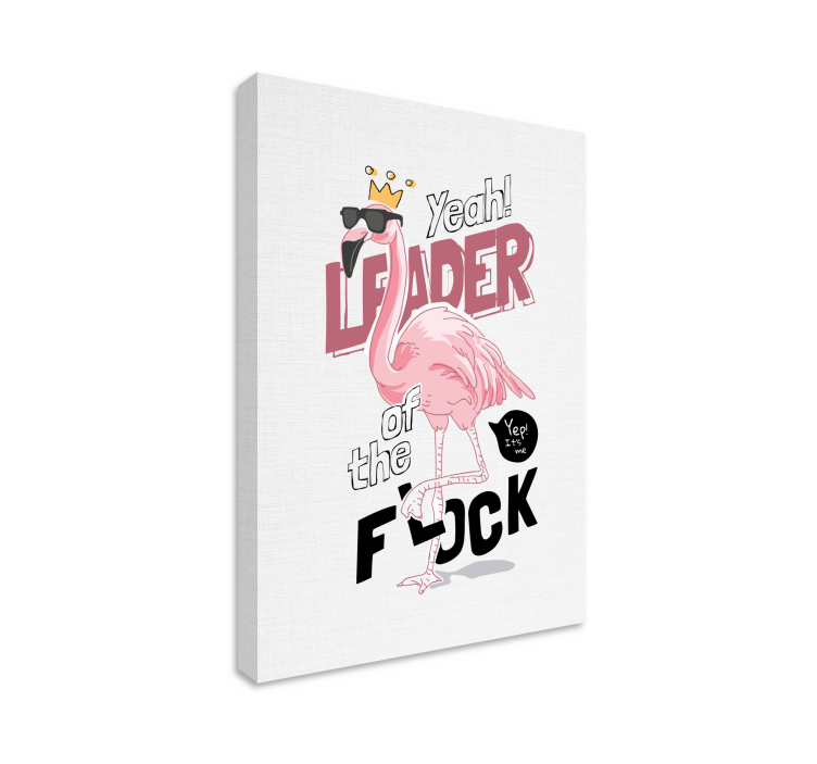 Flamingo hauska lainaus eläin canvas - Tenstickers