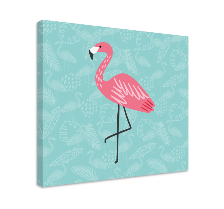 Flamingo seisoo kauniisti eläin canvas taulu - Tenstickers