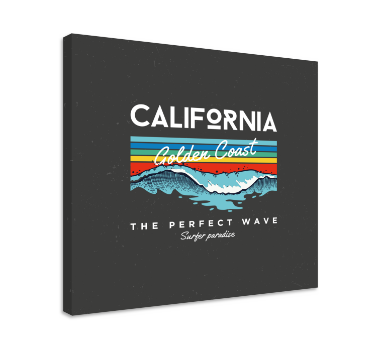 Kalifornian surffia aalloissa canvas taulu - Tenstickers