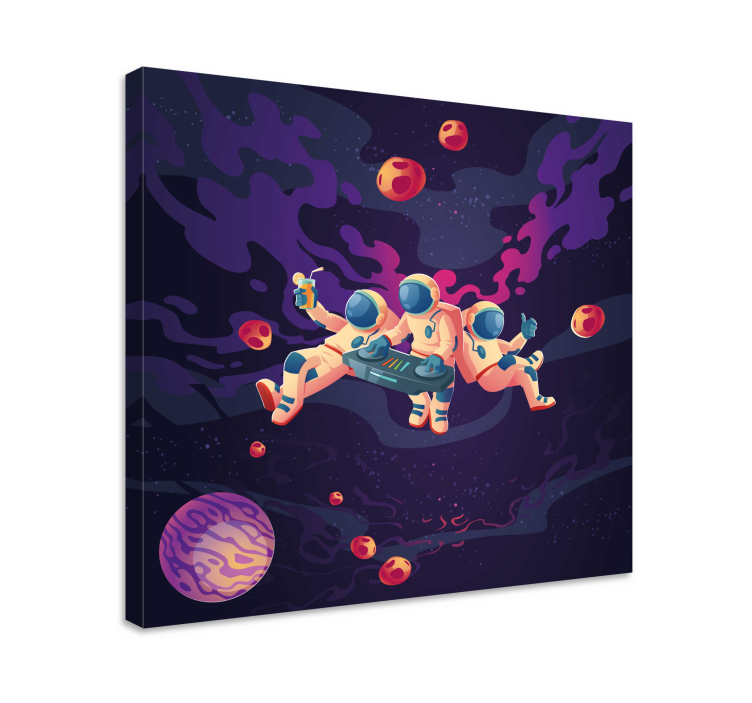 Avaruusolennotpelaamassayhdessävideopelicanvastaulu - Tenstickers