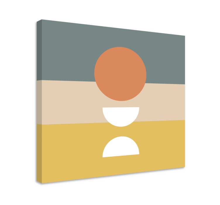 3 raidallinen ympyrälipulla geometrinen canvas - Tenstickers