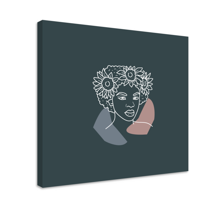 Yksityiskohtainen kasvitieteellinen muotokuva canvas taulu - Tenstickers