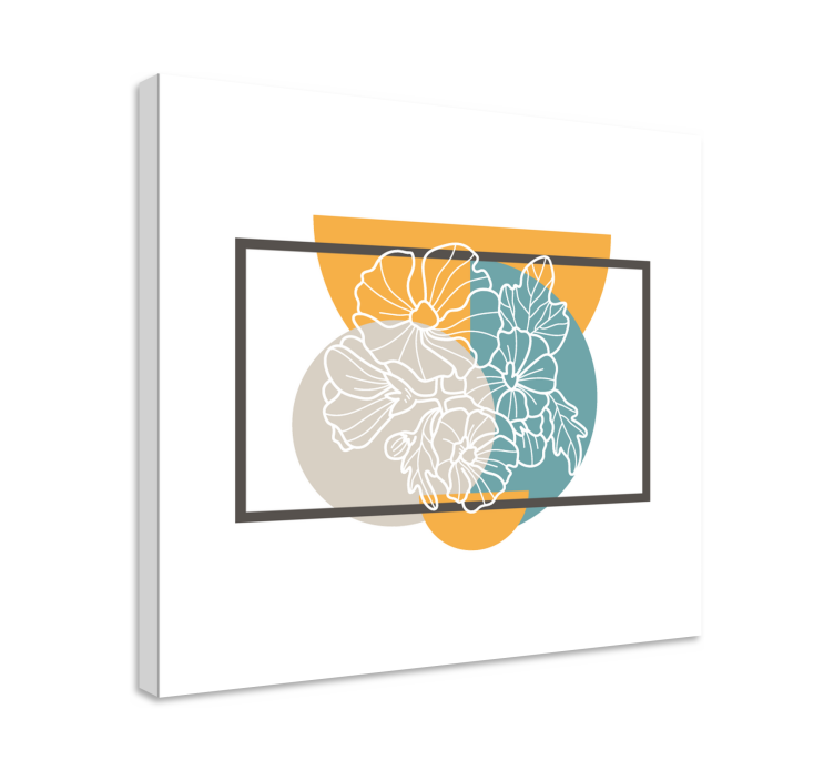 Kukka ja kasvi canvas taulu kasvihaarakuvitus - Tenstickers