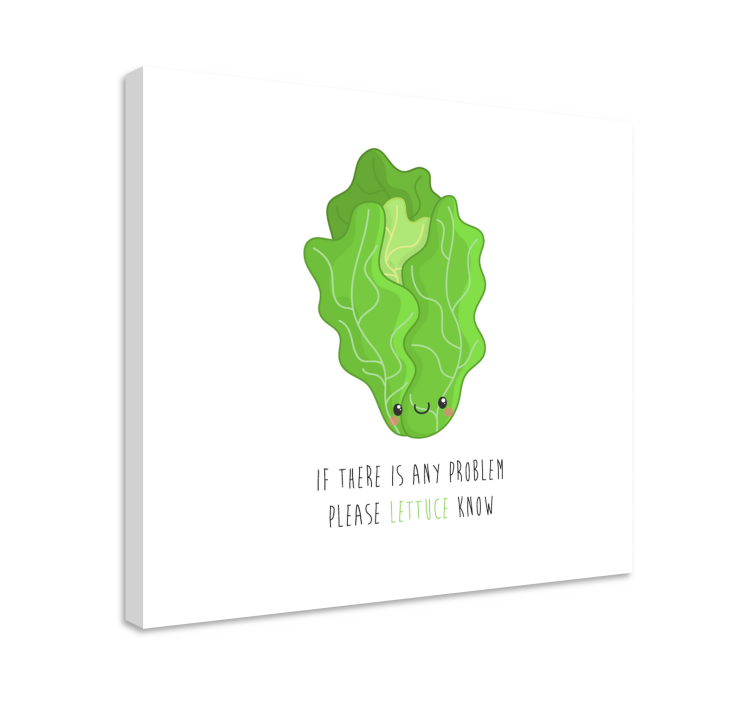 Iloinen salaatti hahmo hedelmä canvas taulu - Tenstickers