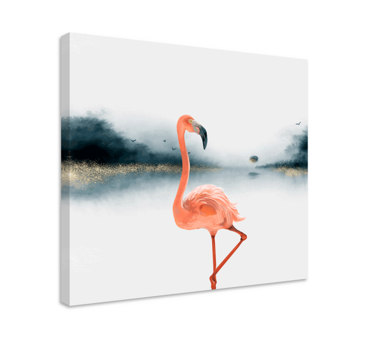 Tyylikäs flamingo maisema canvas taulu - Tenstickers