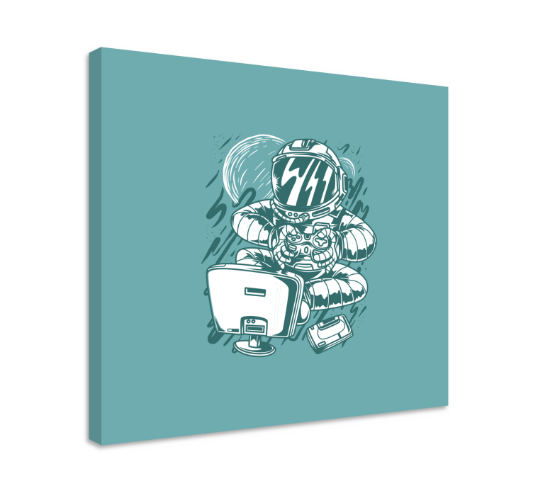 Astronauttipeliviihdecanvas-taulu - Tenstickers