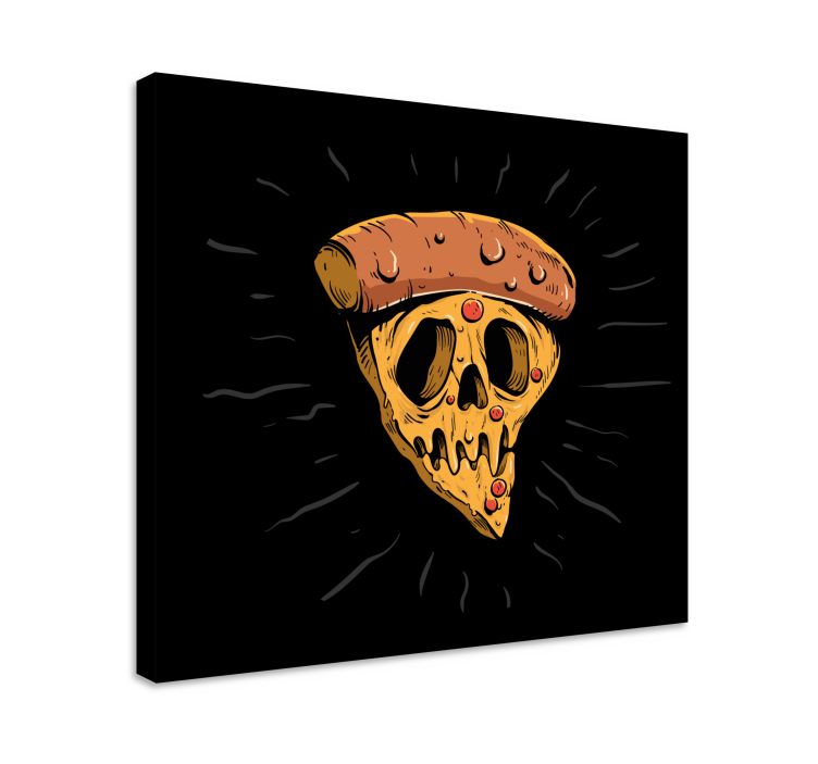 Kallo pizza viipale teksti canvas taulu - Tenstickers