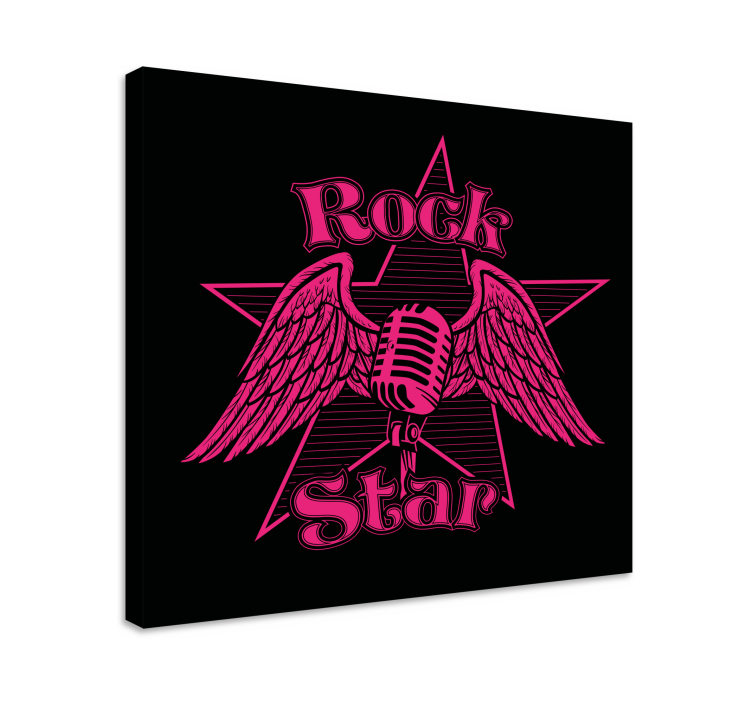 Rocktähden siivet musikaali canvas taulu - Tenstickers