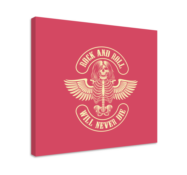 Luuranko rock legend vintage canvas taulu - Tenstickers