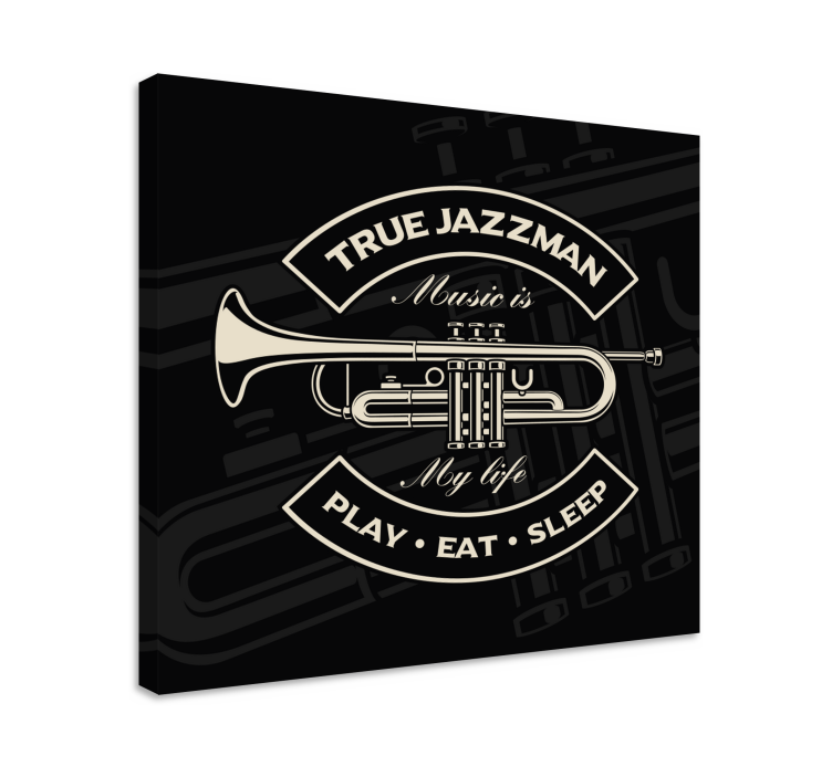 Todellinen jazzmies Musikaali canvas - Tenstickers